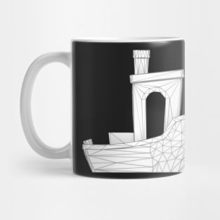 3DBenchy - LowPoly - Wireframe Mug